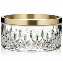 Waterford Crystal Lismore Reflection Bowl 8&quot; Gold Band Clear #40027191 NEW - £239.43 GBP