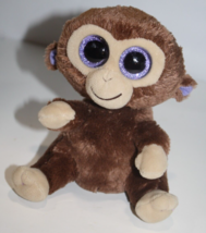 Ty Beanie Boos Plush Coconut Monkey 6&quot; Beanbag Purple Glitter Eyes Soft ... - $9.75