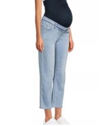Time And Tru Light Blue Maternity Straight Jeans Medium 8-10 Stretch Com... - $24.27 CAD