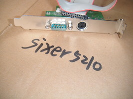 Dell Serial PS/2 RS232 COM DB9 Card W/Cable Y9003 F3636 0G504C 0Y73TJ G504C - $3.24