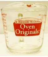 2 Cup Oven Originals Tempered GLASS MEASURING CUP 16oz quart bowl ANCHOR... - $38.74