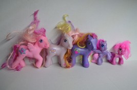 My Little Pony Lot of 5 Small and Large Pink Purple  - £18.06 GBP