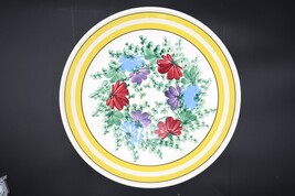 Vtg Gary Valenti Pasta Bowl Made Italy Hand Painted Floral Family Holida... - $49.99