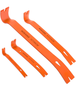 4-Pack Flat Pry Bar Set 5.5&quot;/7.5&quot;/9.5&quot;/15&quot; Crowbar with Nail Puller,Util... - $25.38