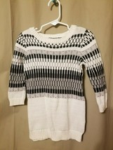 Old Navy -White Black Grey Silver Sweater Dress Size 18-24 Months      B3 - £9.20 GBP