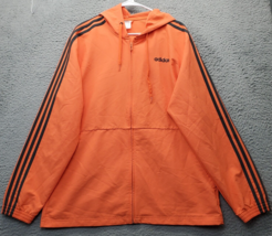 adidas Activewear Jackets Mens L Orange Essentials 3 Stripes Drawstring ... - £18.90 GBP