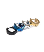 1 Pair Men Women&#39;s Stainless Steel Small Hoop Huggies Ear Stud Piercing ... - $8.49