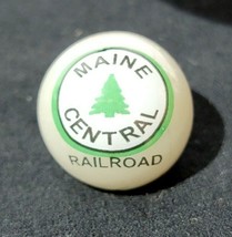 Vintage Maine Central Railroad Marble White 1&quot; Glass Marble - £10.25 GBP