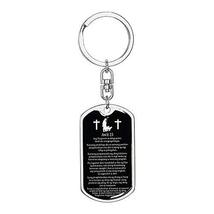 Awit 23 Psalm 23 in Tagalog Dog Tag Pendant Keychain Stainless Steel or 18k Gold - £34.99 GBP