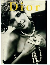 1996 Dior Magazine Print Ad The Spirit Woman Wearing Necklace - £9.91 GBP