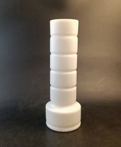 Vintage Milk Glass Bud Vase by Hoosier Glass White Cylinder 6.75&quot; MCM and RARE - £12.47 GBP