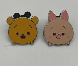 Lot of 2 Winnie the Pooh Piglet Tsum Tsum Series 1 Mystery Disney Pin Set - £9.70 GBP