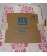 Two POTTERY BARN Teen Organic Cotton Petite Paisley STANDARD PILLOW CASE... - £17.76 GBP