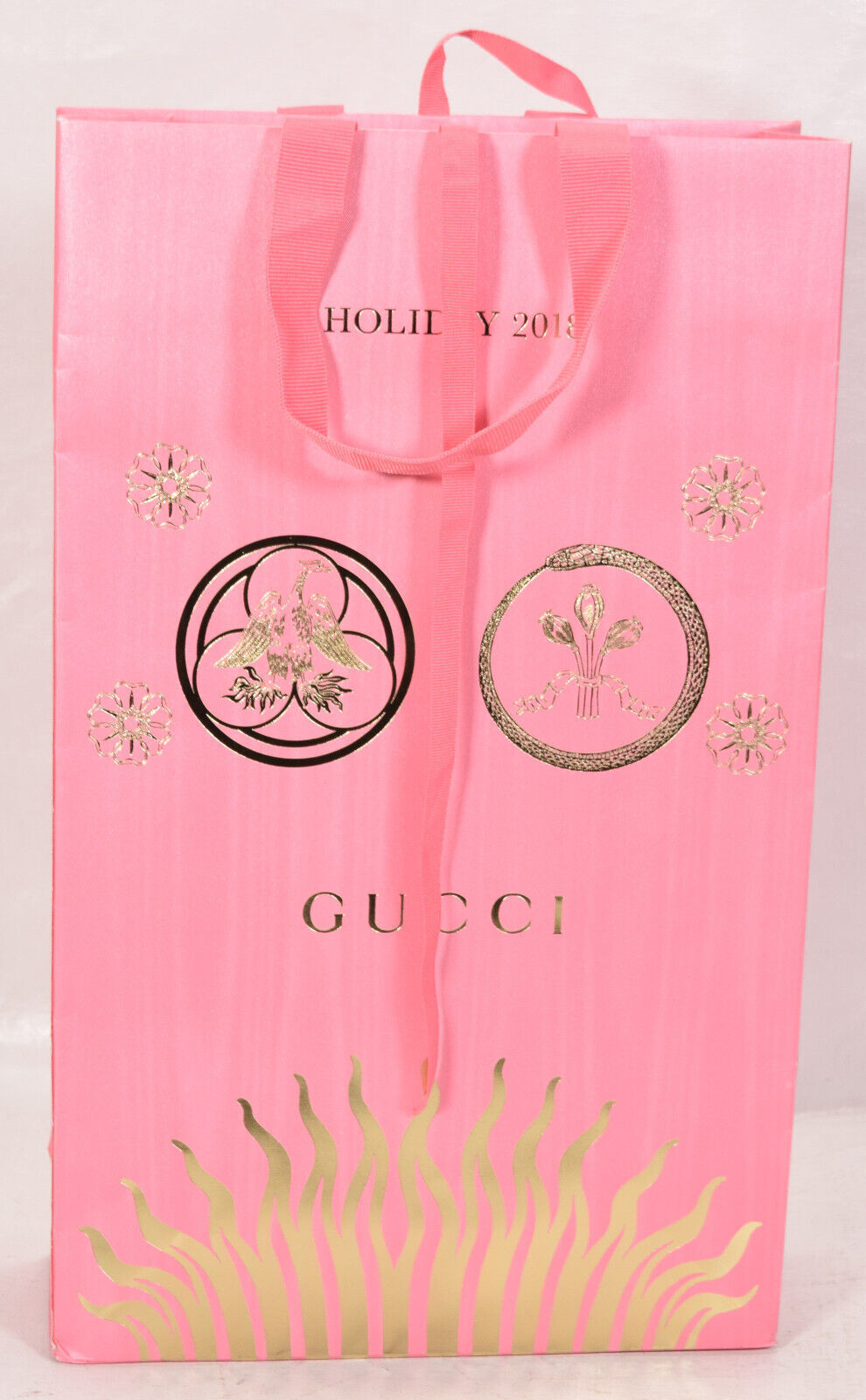 Gucci shopping bag holiday 2018 Limited edition pink 15 X 9 X 3 1/4” - £24.53 GBP