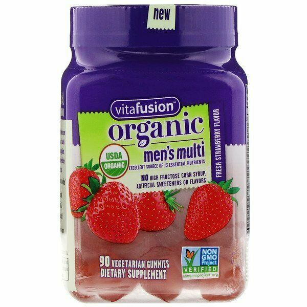 Vitafusion Organic Men's Multi 90 Vegetarian Gummies ( Pack of 2 ) - $20.54