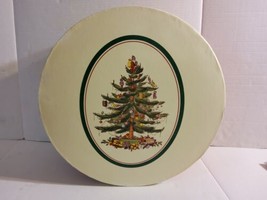 Spode 2008 Santa Christmas Tree Round Carboard Ornament Decoration Box w/ Lid - £36.57 GBP