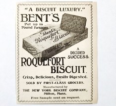 NY Biscuit Co Bents Roquefort 1897 Advertisement Victorian Crackers ADBN... - £11.81 GBP