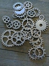 10 Clock Gears Cogs Parts Antiqued Copper Metal Steampunk Supplies Assorted Lot - £5.58 GBP