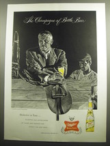 1958 Miller High Life Beer Advertisement - The Champagne of Bottle Beer - £14.53 GBP