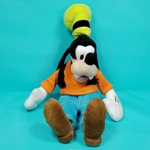 Disney Goofy Plush Stuffed Animal Orange Shirt Blue Pants Green Hat 16&quot; - $17.81