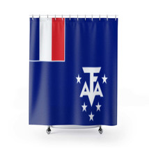French Southern Flag Stylish Design 71&quot; x 74&quot; Elegant Waterproof Shower Curtain  - £55.72 GBP