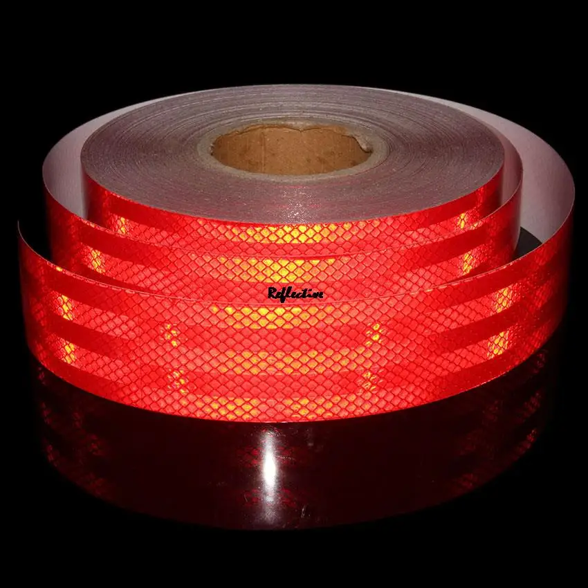 2Inch   PET Reflective Material Safety Truck Sticker Red Yellow White Adhesive D - $85.39