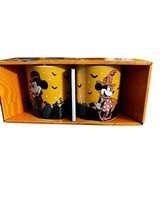 Disney Halloween Mug Set Mickey &amp; Minnie Ceramic 14oz Cups Pink Orange P... - $346.89 MXN