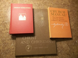 3 Books Mary Baker Eddy Christian Science Hymnal, Church Manual &amp; Christ &amp; Xmas - £12.99 GBP