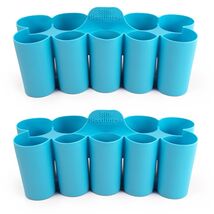 Sili-Seedlings 2pk 10 Cell Silicone Seed Starter Outdoor Planter Opal Blue - $240.54 MXN