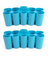 Sili-Seedlings 2pk 10 Cell Silicone Seed Starter Outdoor Planter Opal Blue - $240.54 MXN