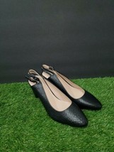 Bandolino, Faux Snake Skin Embossed Strappy Black Heels Womens Size 7.5 - $11.35