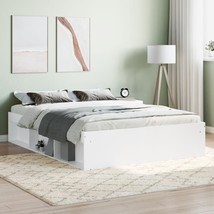Bed Frame White 135x190 cm Double - £107.17 GBP