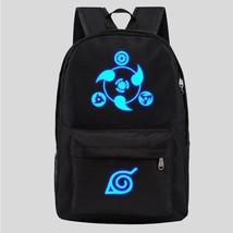 Naruto Luminous Theme Backpack Schoolbag Daypack Black Sharingan Starry Sky - £23.59 GBP