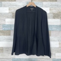 Charter Club 100% Cashmere Open Front Cardigan Sweater Black Womens Medium - £62.29 GBP