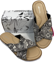 Sakroots Black/White Slide Sandals Women&#39;s Size 9,  NIB - £11.17 GBP