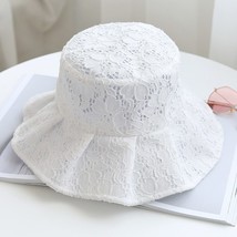 OMEA  Bucket Hat Women Summer   Fashion Fisherman Elegant  Hat with Ribbon Flopp - £111.28 GBP