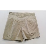 Denver Hayes Men&#39;s Vintage Chino Shorts Size 36 Pleated Front Beige Cott... - $7.92