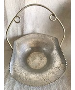 Vintage Hand Wrought Aluminum Basket Fruit Montf / Metal Candy Dish - $280.89 MXN