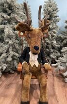 Vintage 48”Tall Animated Display Seated Reindeer By David Hamberger Disp... - $990.00