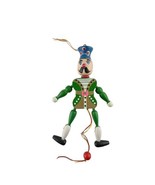 Jumping Jack Soldier Ornament Jointed Legs Green Uniform String Pull Ger... - £19.05 GBP