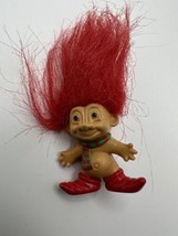 Vintage Christmas Russ Red Haired Troll Brooch Pin 2&quot; BB1 - $9.90