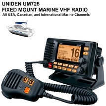 UNIDEN UM725 FIXED MOUNT MARINE VHF RADIO - BLACK - £155.58 GBP