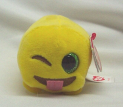 Ty Teeny Tys Yellow Wink The Emoji 4" Plush Stuffed Animal Toy New - $14.85