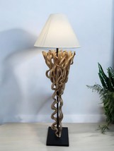 Lianas Wood Floor Lamp Lampshade Ground Light Modern Floor Light Asian - £380.73 GBP