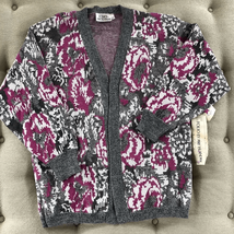 NWT NOS Vintage Folio Fire Islander 80s Cardigan XL - $21.60
