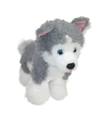 Build A Bear Wolf Siberian Husky Dog Plush 12&quot; Gray White BAB Stuffed An... - $10.88