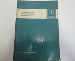 1983 Mercedes Benz Droite Voitures USA Intro Into Service Manuel Taches ... - $48.74