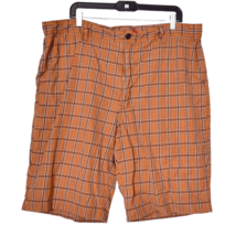 Reunion Orange Plaid Men&#39;s Flat Front Shorts Size 40 inseam 11 inches - €11,49 EUR