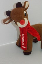 Dan Dee Rudolph the Red Nosed Reindeer Scarf Plush Lovey Stuffed Animal Toy 9" - £10.80 GBP