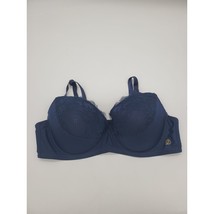 Chinese Laundry Bra 40DD Womens Underwired Padded Full Coverage Blue Lace - £10.81 GBP